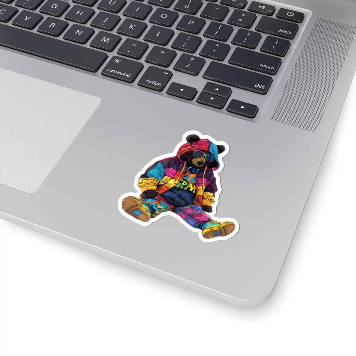 Colorful Bear Hip-Hop Kiss-Cut Stickers - Fun Decals for Kids & Adults