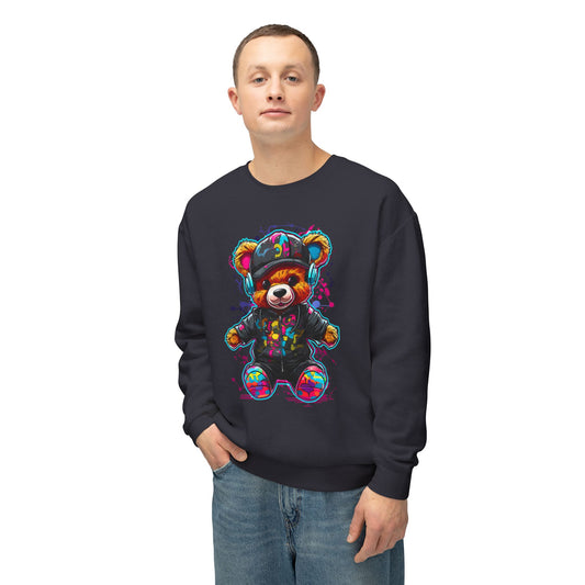 Colorful Bear Graphic Unisex Sweatshirt - Perfect for Casual Comfort