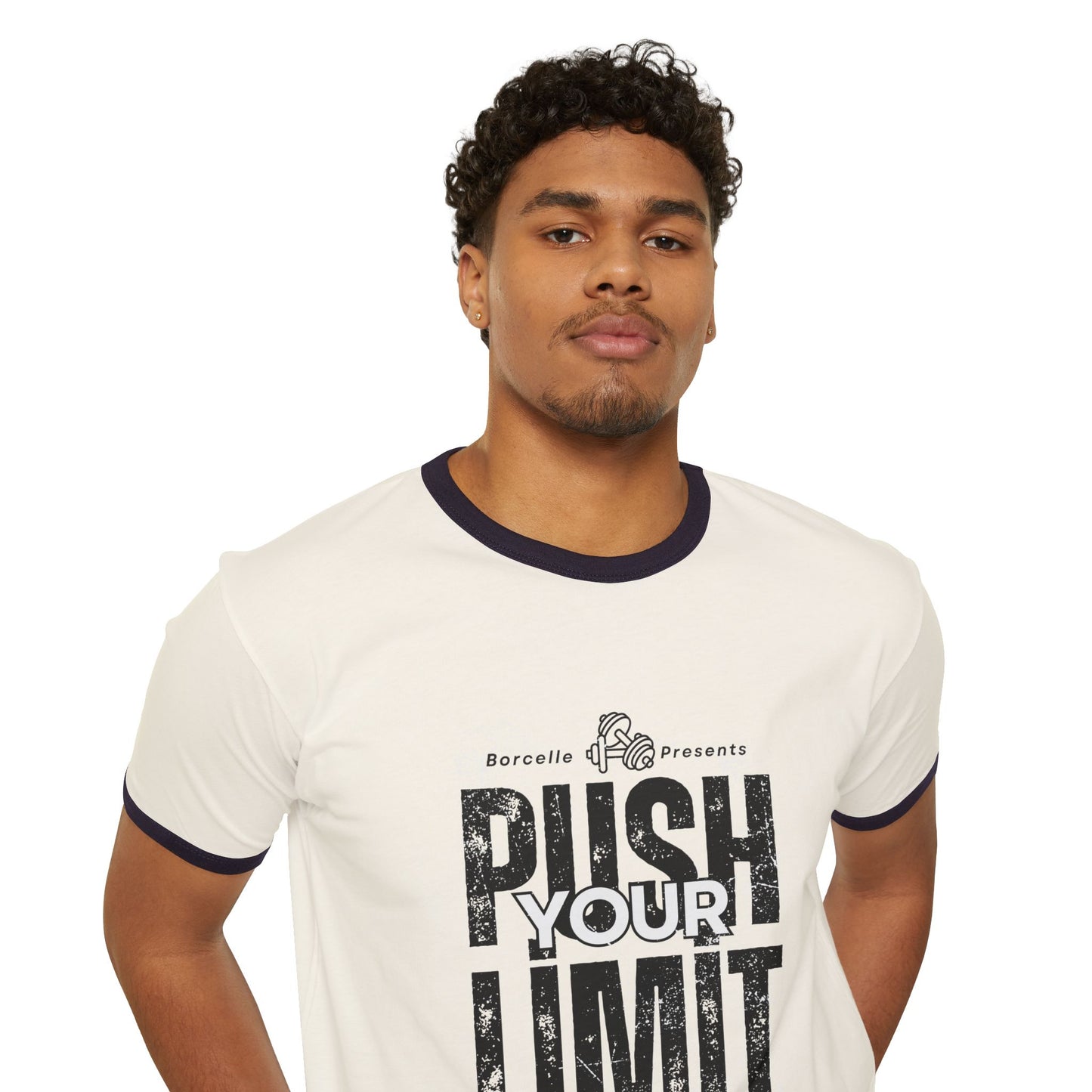 Motivational Ringer T-Shirt - "Push Your Limit" for Fitness Enthusiasts