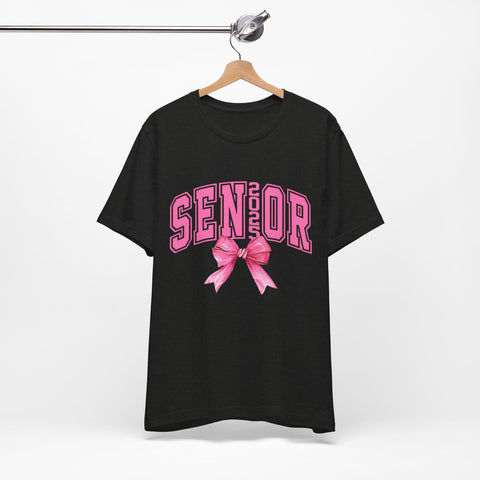 Senior 2023 Unisex Jersey Short Sleeve Tee with Bow Design