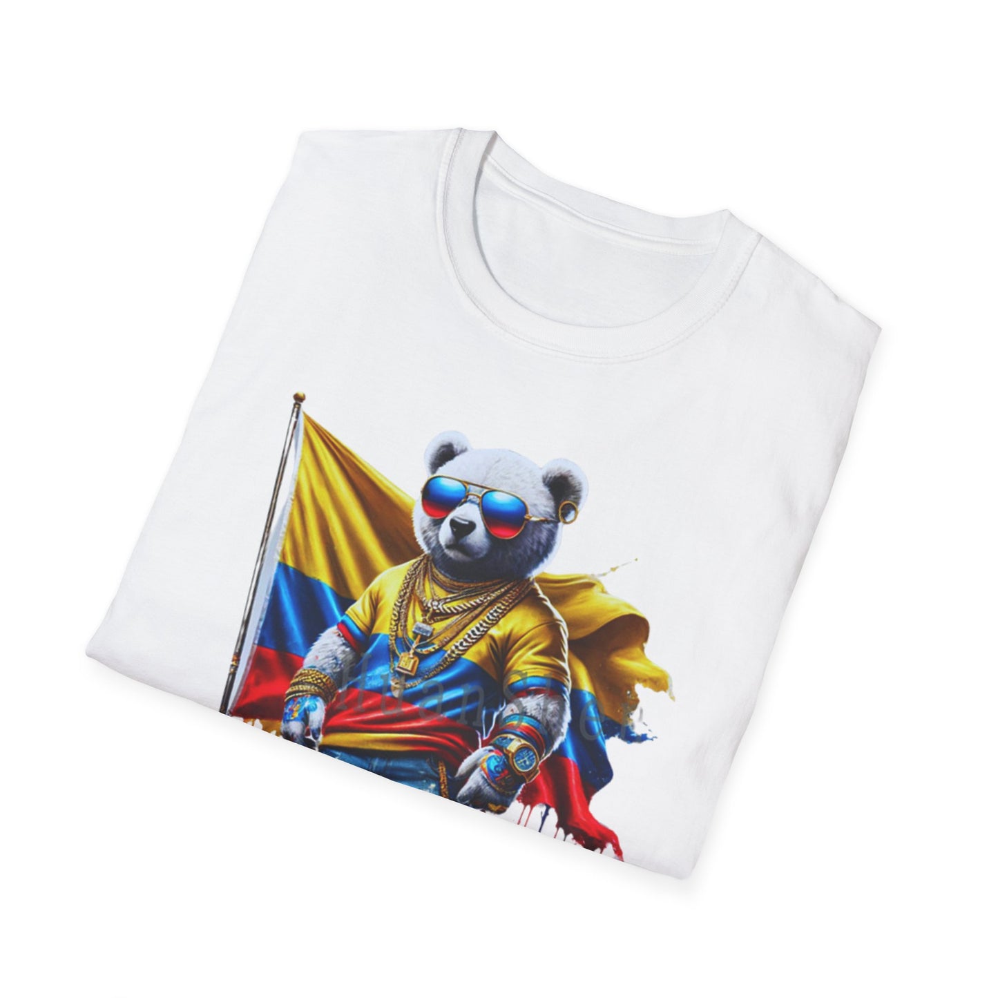 Colombian Panda Graphic T-Shirt - Unisex Softstyle Tee