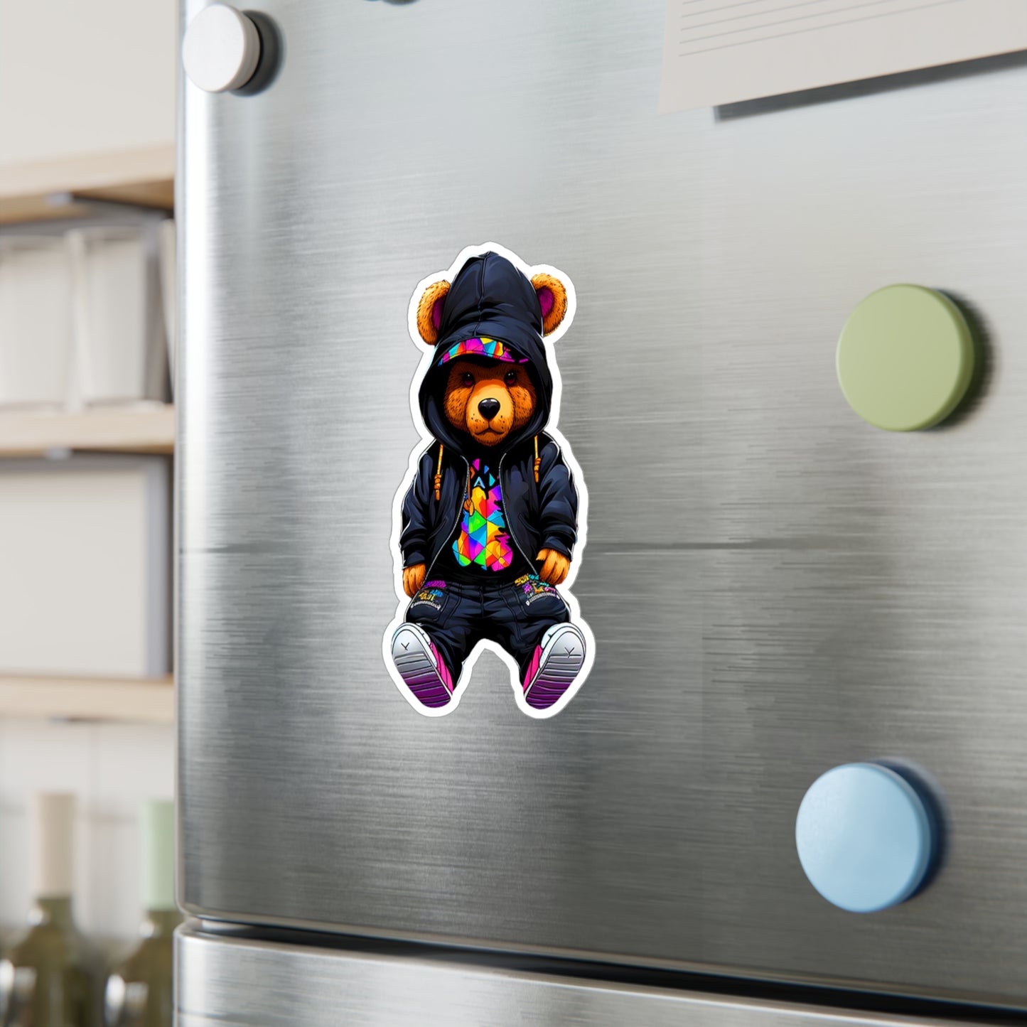 Cute Teddy Bear Vinyl Decal - Colorful and Fun Wall Sticker for Kids and Families