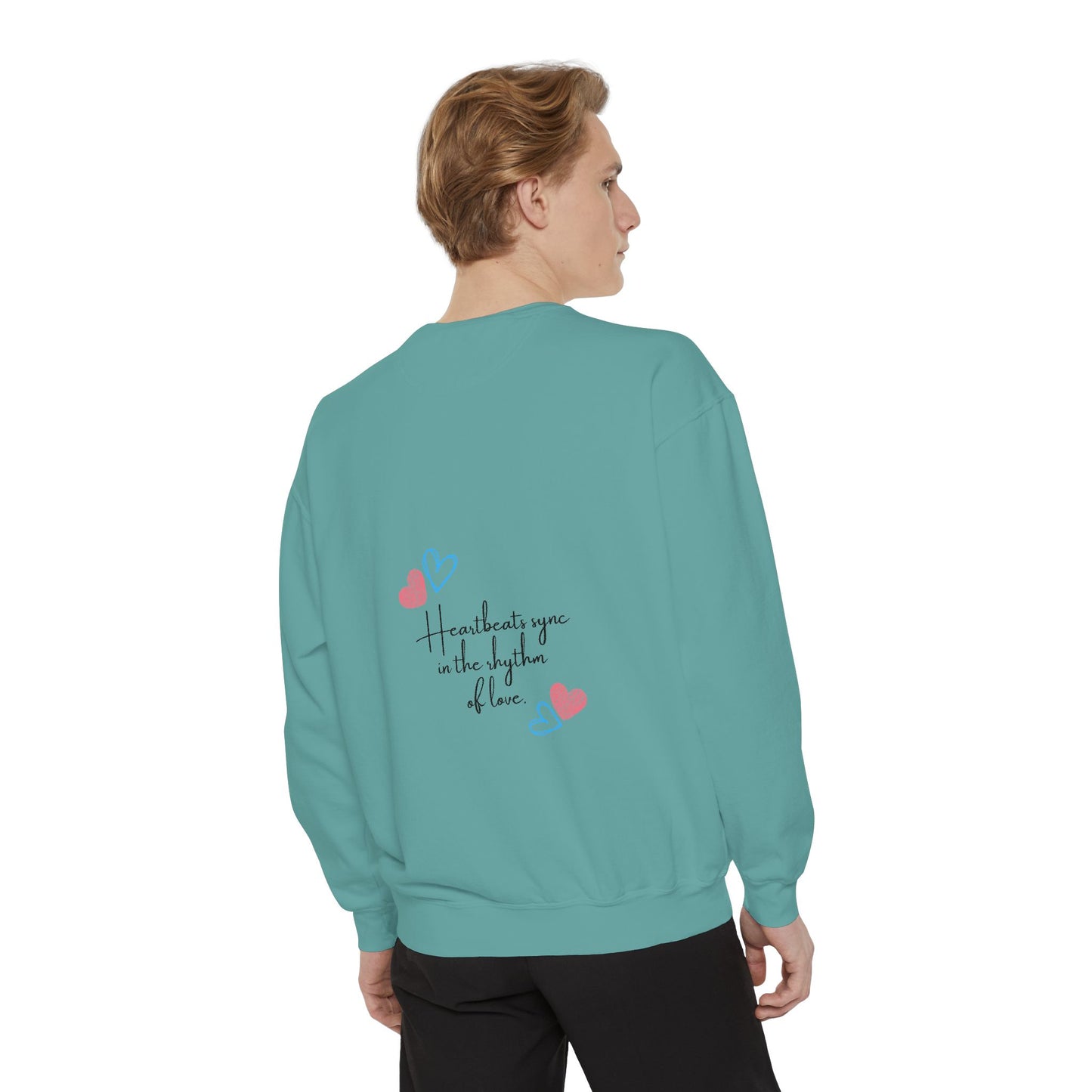 Heartfelt Love Sweatshirt - Unisex Garment-Dyed Sweatshirt for Comfort and Connection