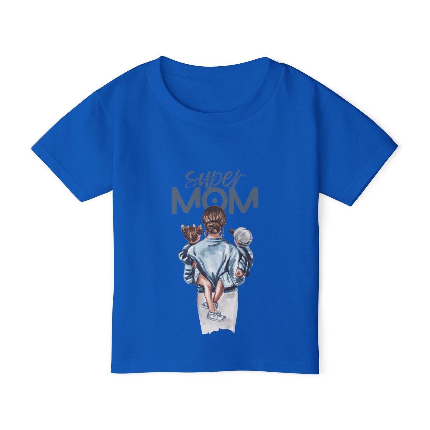 Super Mom Toddler T-Shirt - Cute & Comfy Heavy Cotton Tee for Little Ones