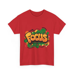 Focus Unisex Heavy Cotton Tee – Motivational Graphic Tee for Everyday Wear