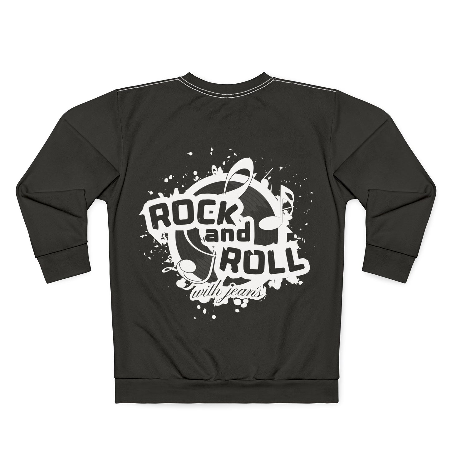 Rock n Roll Unisex Sweatshirt - Music-Inspired Graphic Crewneck for Casual Wear