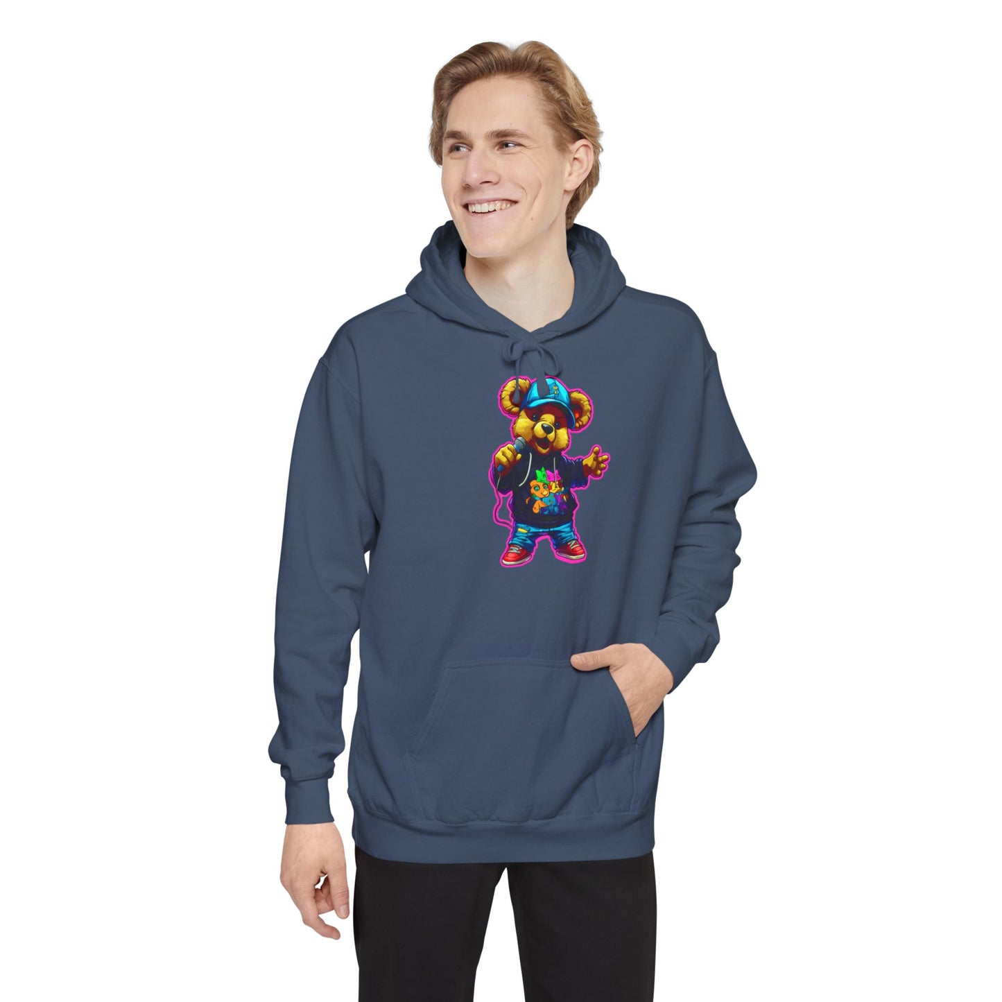 Colorful Bear Graphic Unisex Hoodie - Streetwear Style