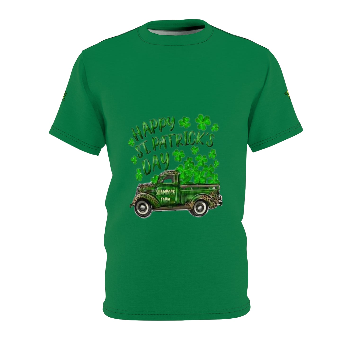 Happy St. Patrick's Day Unisex Cut & Sew Tee - Shamrock Design