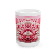 Whimsical Floral Ceramic Mug - Perfect Gift for Valentine's Day & Special Occasions