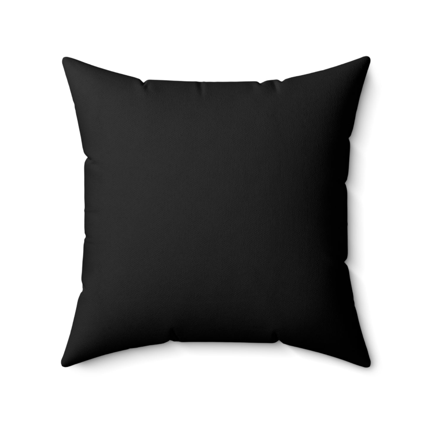 Personalized Black Spun Polyester Pillow - Custom Logo or Name Design