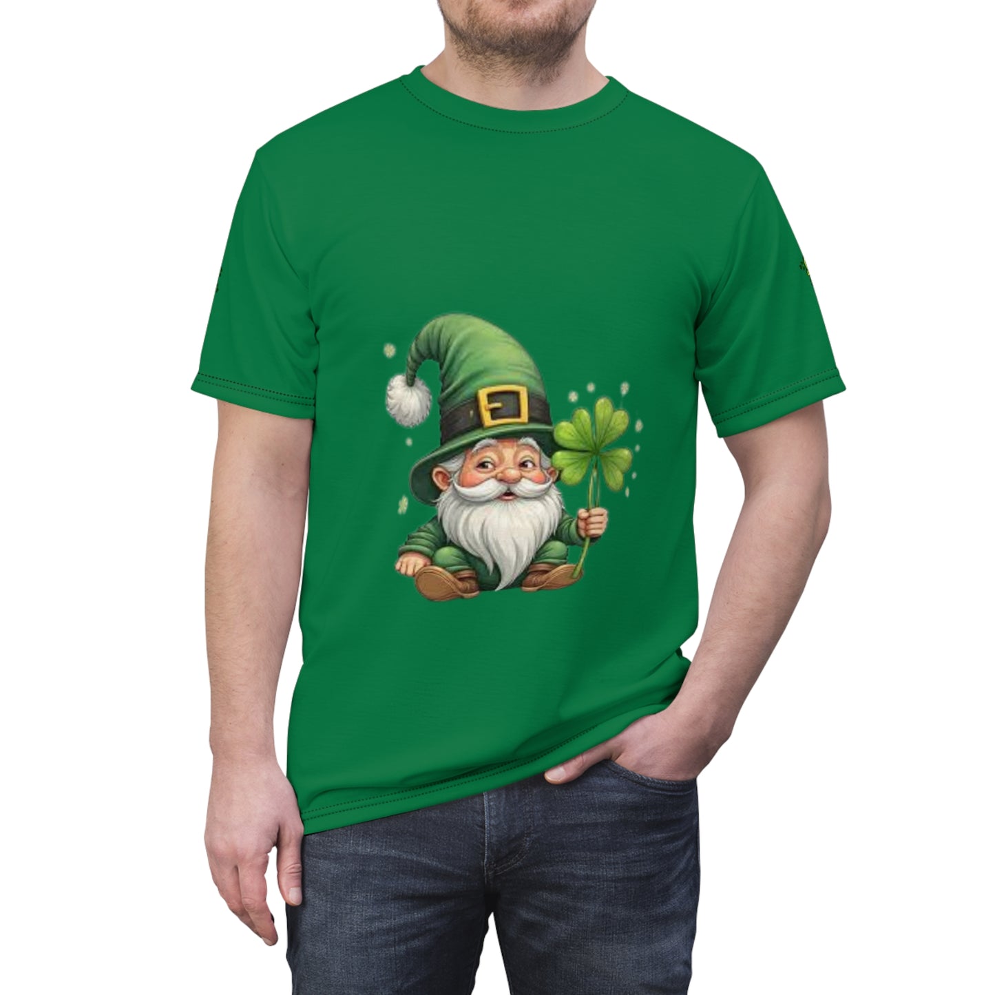 St. Patrick's Day Gnome Unisex Cut & Sew Tee