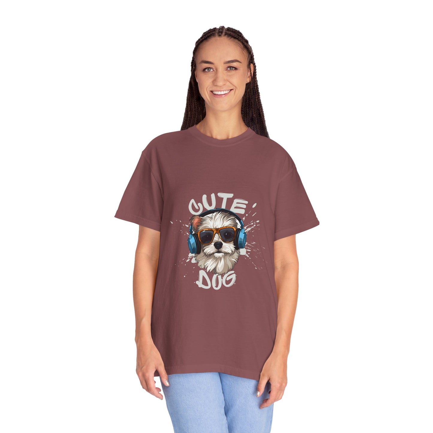 Cute Dog Unisex Garment-Dyed T-Shirt - Perfect for Pet Lovers