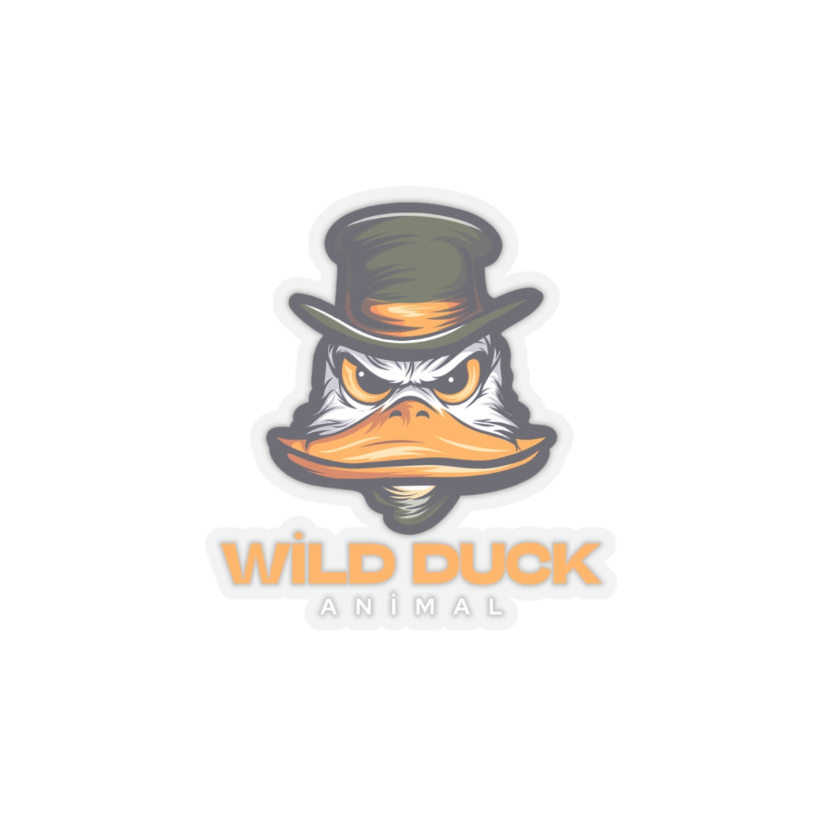 Wild Duck Animal Kiss-Cut Stickers - Quirky Laptop Decals for Fun Lovers