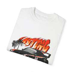 Retro Racing Unisex Garment-Dyed T-Shirt | Perfect for Car Enthusiasts