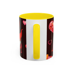 Valentine's Gnome Coffee Mug - Cute 11oz & 15oz Accent Mug with Hearts