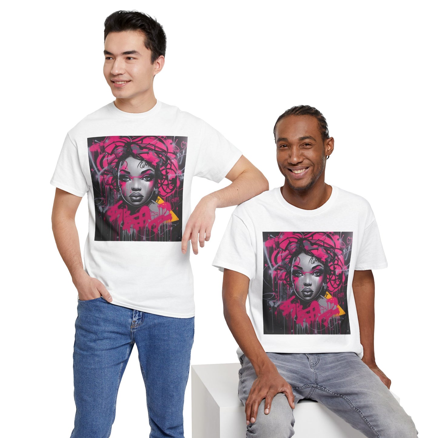 Graffiti Art Unisex Heavy Cotton Tee - Street Style T-Shirt