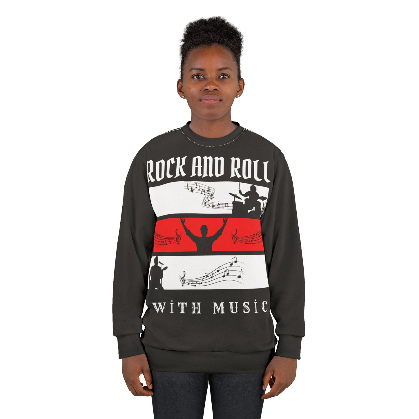 Rock and Roll Music Unisex Sweatshirt - Stylishly Celebrate Your Love for Music