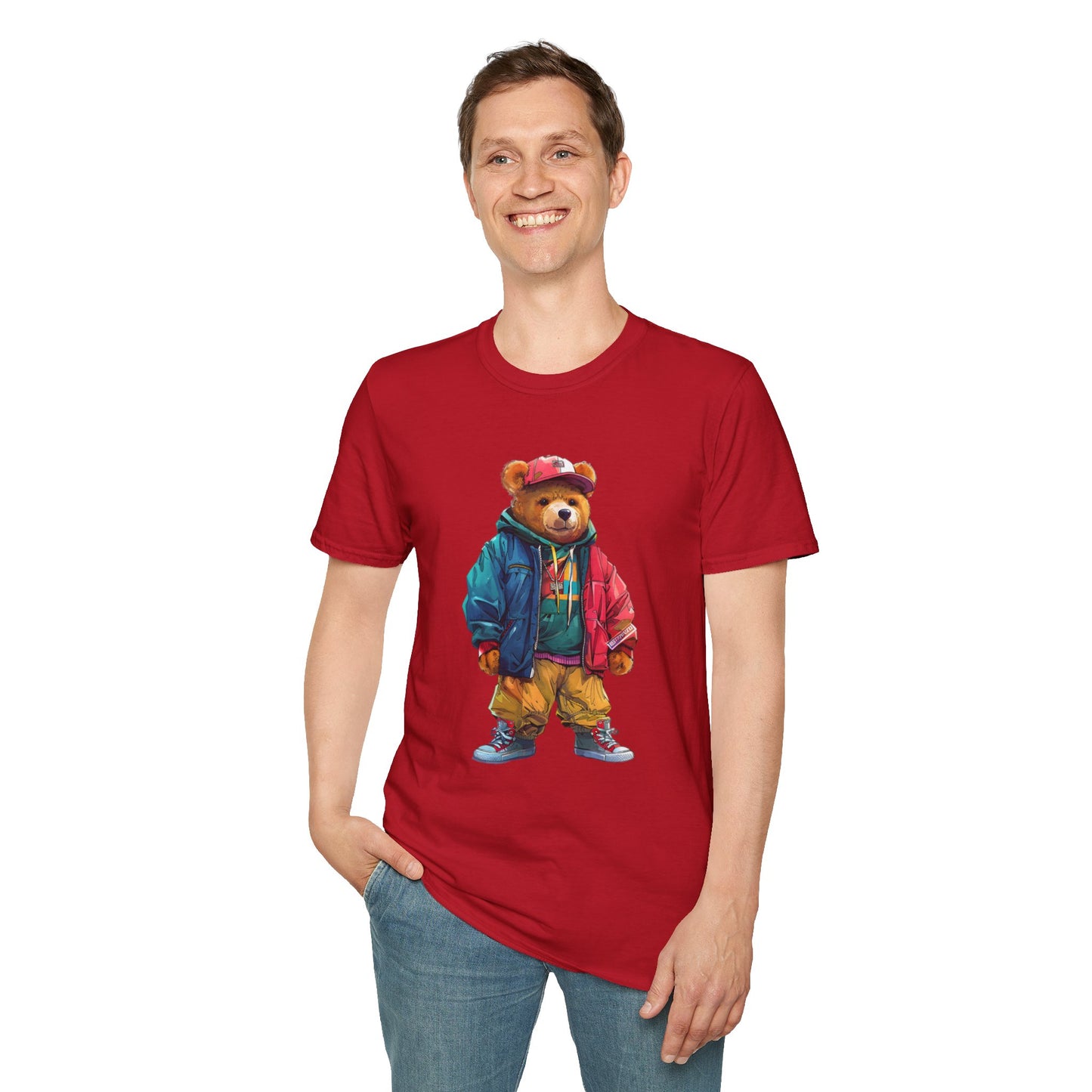 Vintage Vibe Bear Graphic Unisex Softstyle T-Shirt