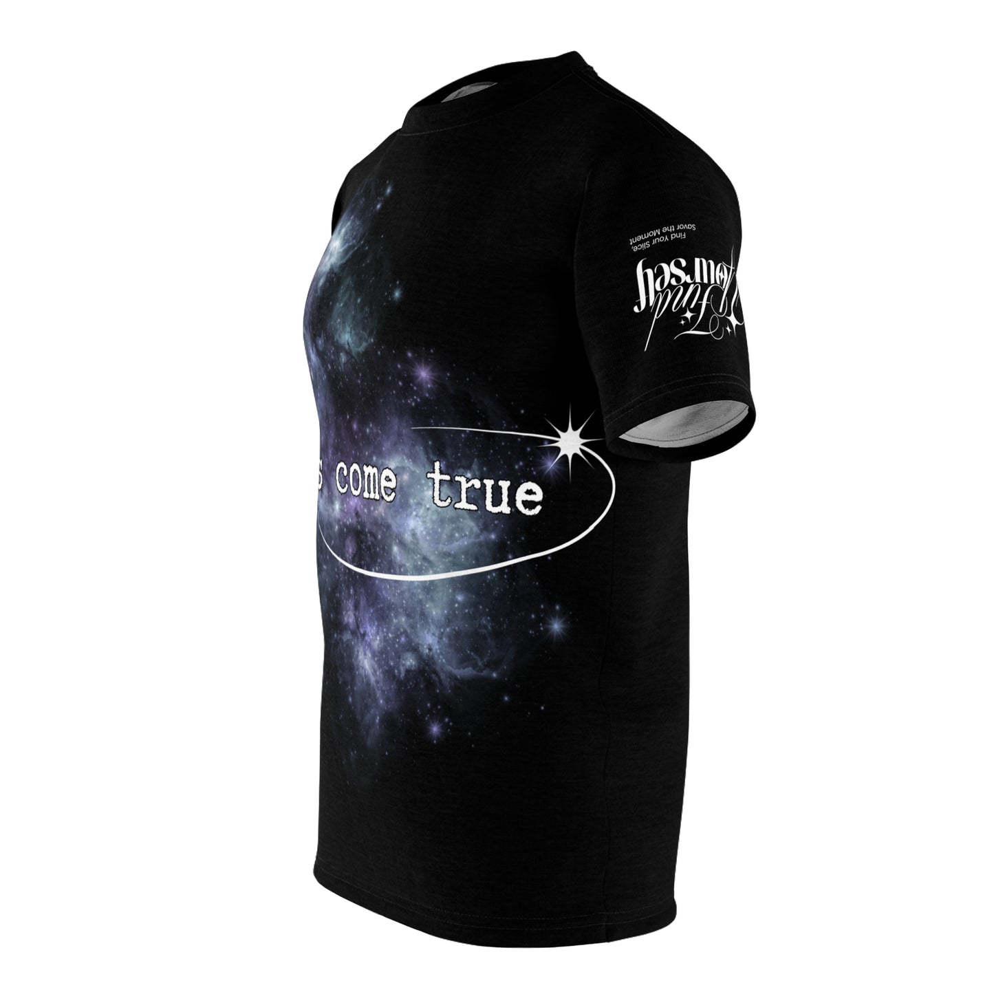 Dreams Come True Galaxy Tee - Unisex Cut & Sew T-Shirt for Dreamers & Space Lovers