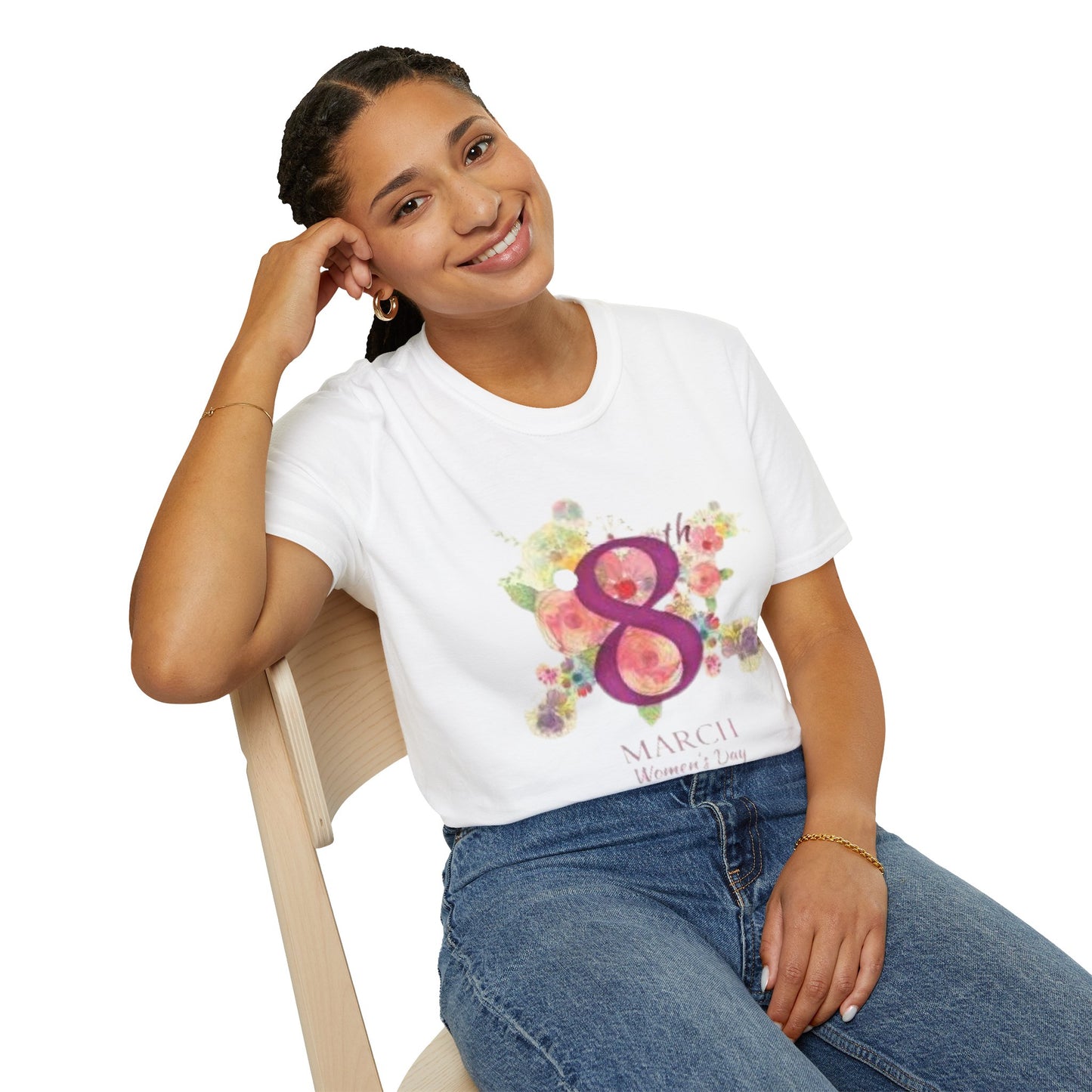 Women’s Day Floral T-Shirt - Celebrate 8th March with Style