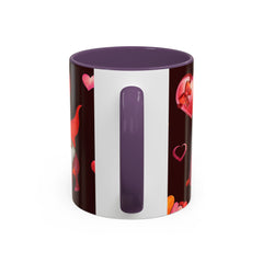 Valentine's Gnome Coffee Mug - Cute 11oz & 15oz Accent Mug with Hearts