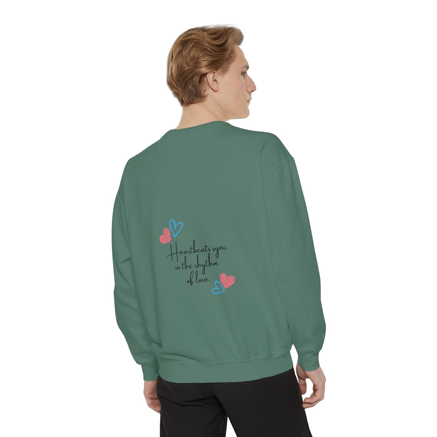 Heartfelt Love Sweatshirt - Unisex Garment-Dyed Sweatshirt for Comfort and Connection