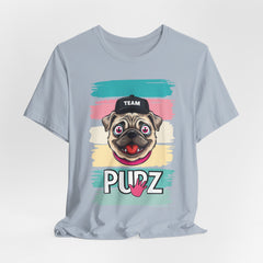 Funny Pug Team Tee - Unisex Short Sleeve Jersey T-Shirt