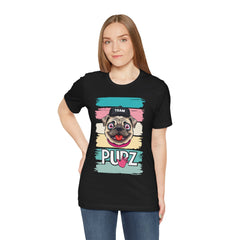 Funny Pug Team Tee - Unisex Short Sleeve Jersey T-Shirt