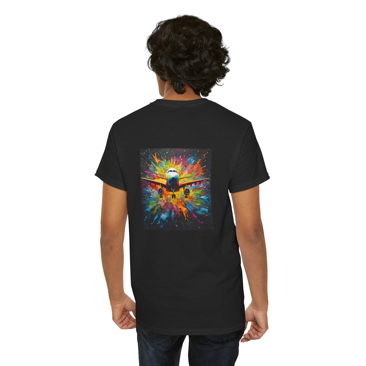 Vibrant Unisex Heavy Cotton Tee - Colorful Music & Travel Art