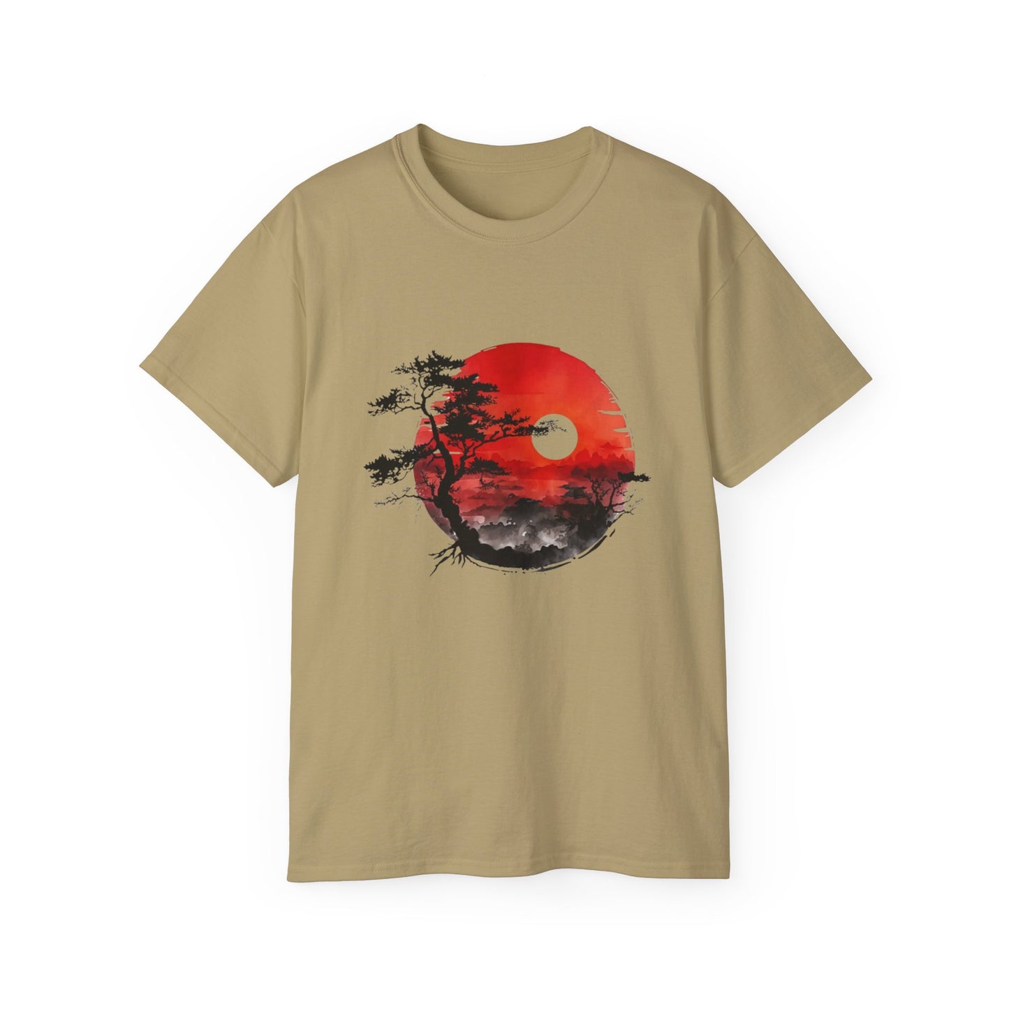 Zen Sunset Unisex Ultra Cotton Tee - Relaxing Nature Inspired Design