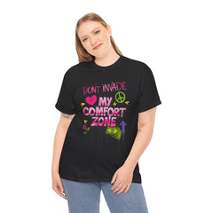 Don't Invade My Comfort Zone Unisex Heavy Cotton Tee - Fun and Edgy Graphic T-Shirt for Self-Expression