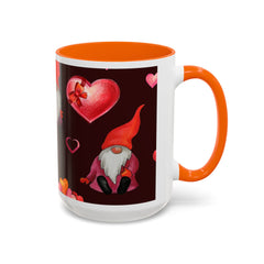 Valentine's Gnome Coffee Mug - Cute 11oz & 15oz Accent Mug with Hearts