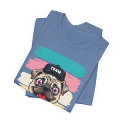 Funny Pug Team Tee - Unisex Short Sleeve Jersey T-Shirt