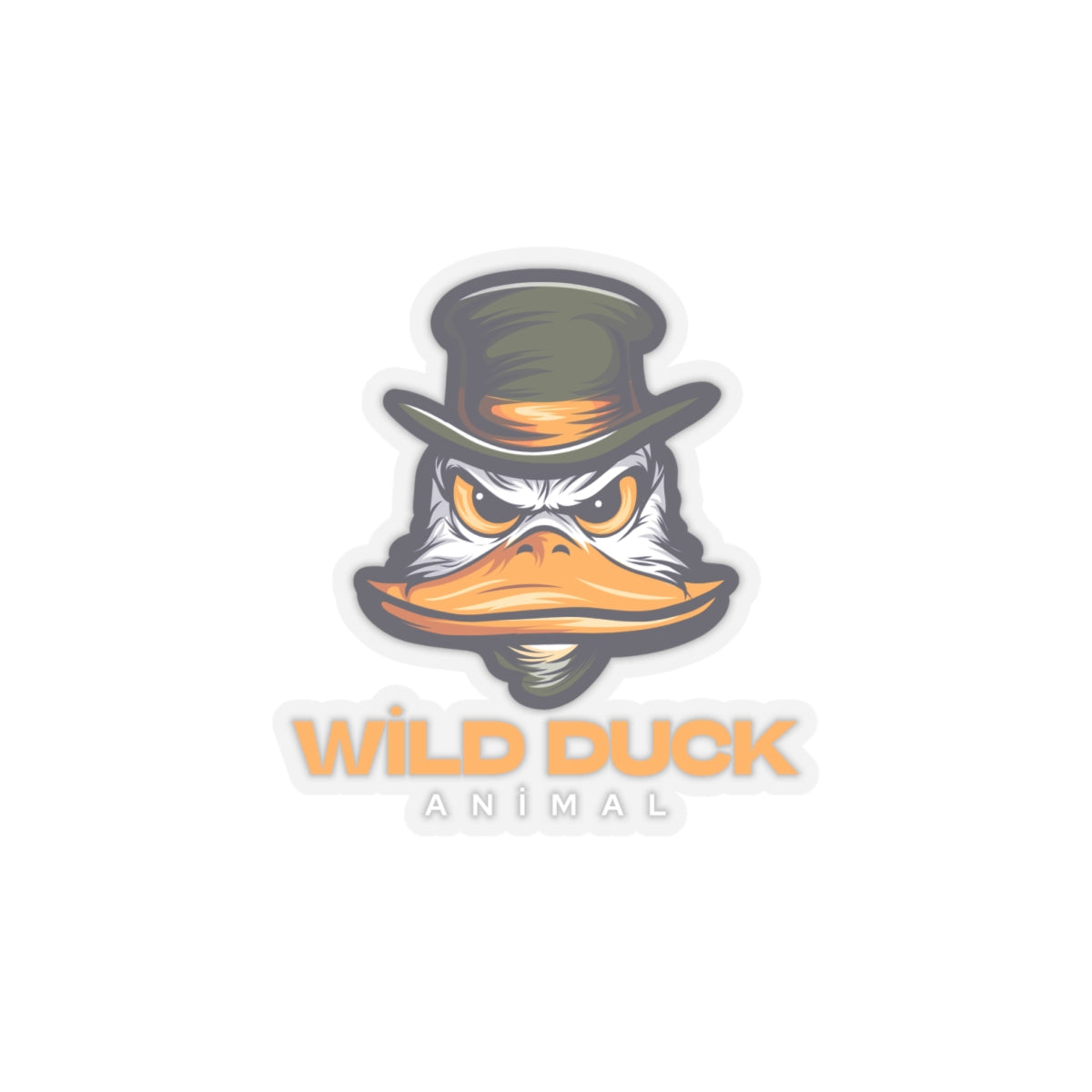 Wild Duck Animal Kiss-Cut Stickers - Quirky Laptop Decals for Fun Lovers