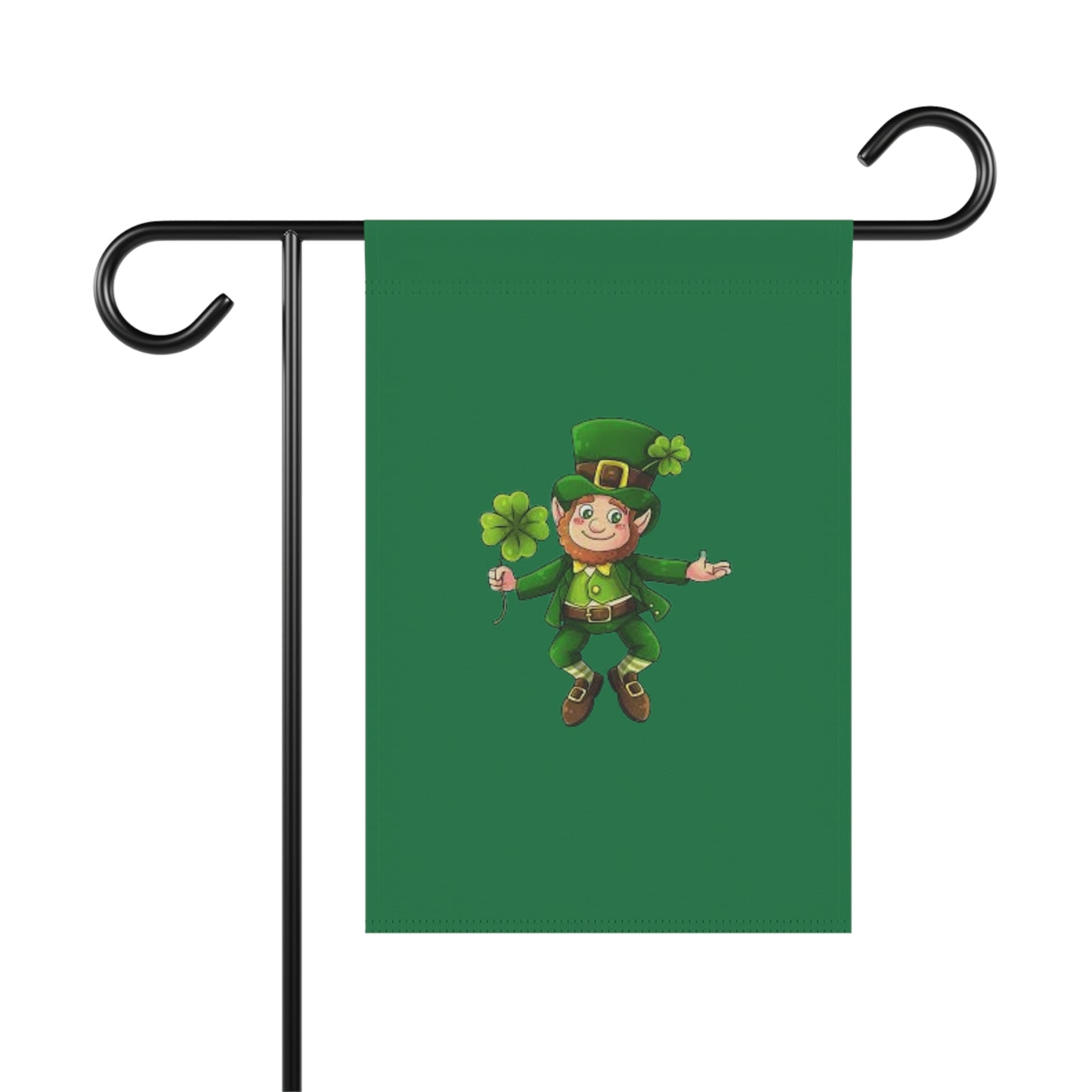 St. Patrick's Day Garden Banner with Cheerful Leprechaun Design