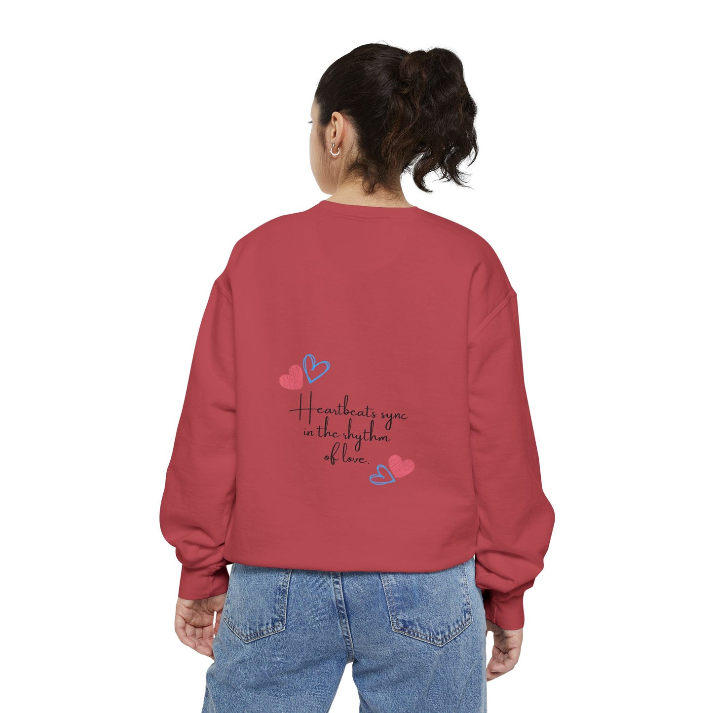 Heartfelt Love Sweatshirt - Unisex Garment-Dyed Sweatshirt for Comfort and Connection