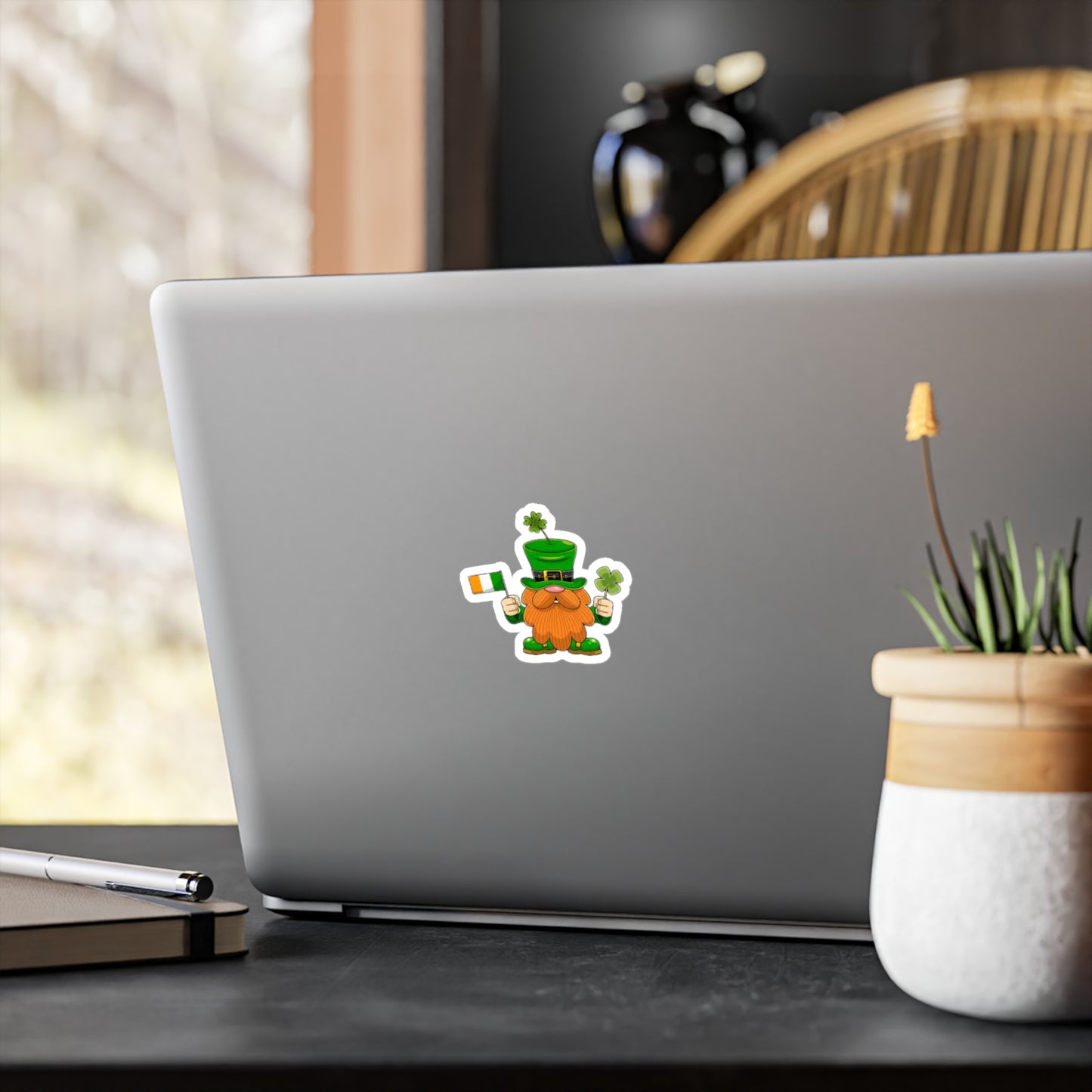 St. Patrick's Day Leprechaun Kiss-Cut Vinyl Decal – Fun Irish Sticker for Celebrations