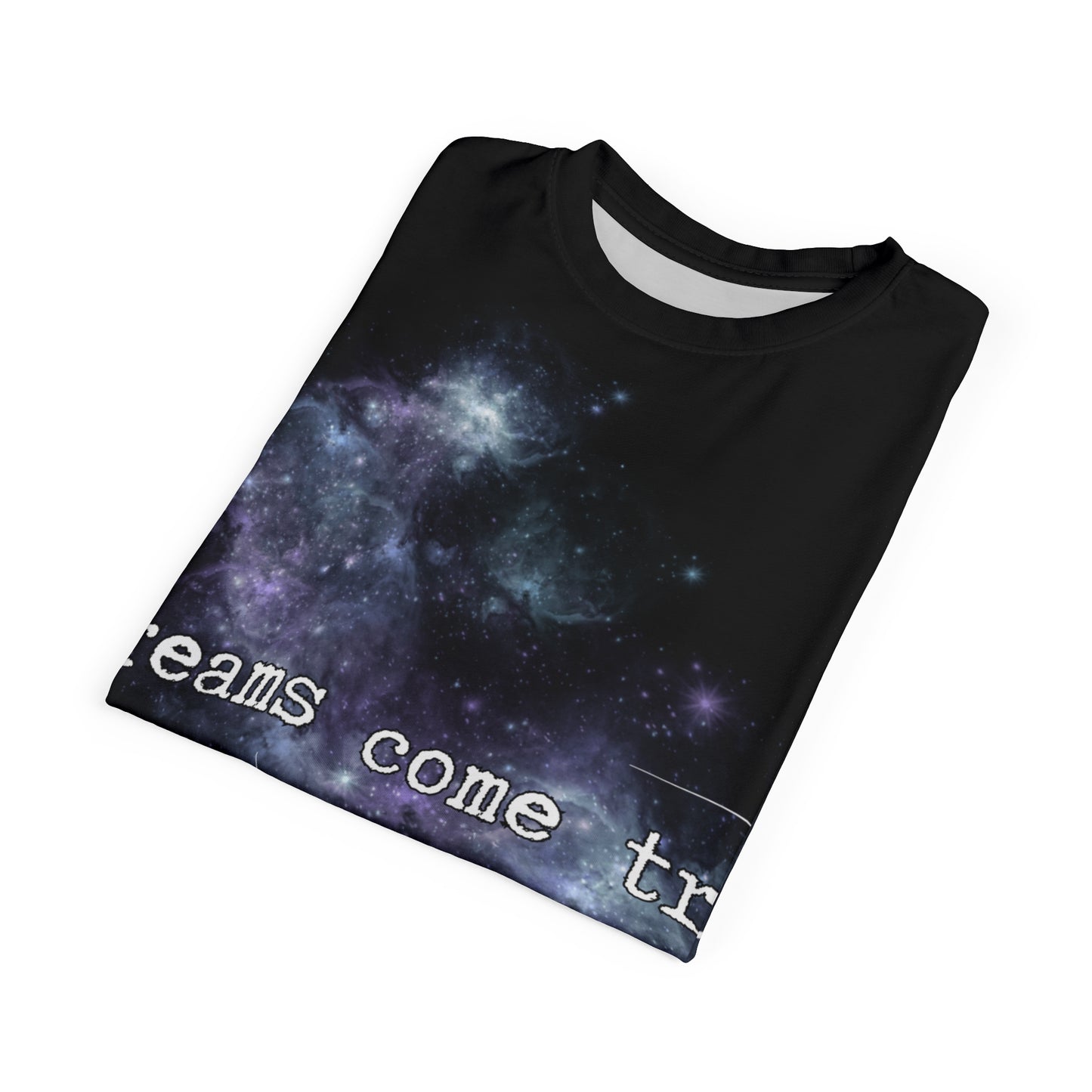 Dreams Come True Galaxy Tee - Unisex Cut & Sew T-Shirt for Dreamers & Space Lovers