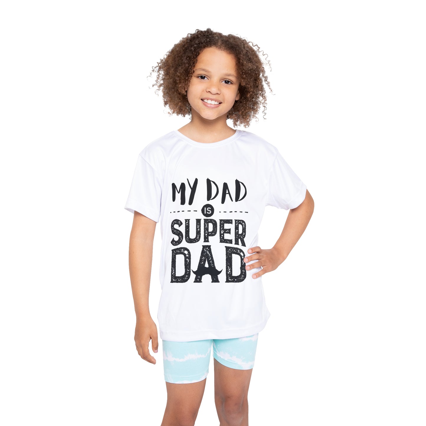 Kids Super Dad Sports Jersey - Playful Athletic Shirt for Father's Day