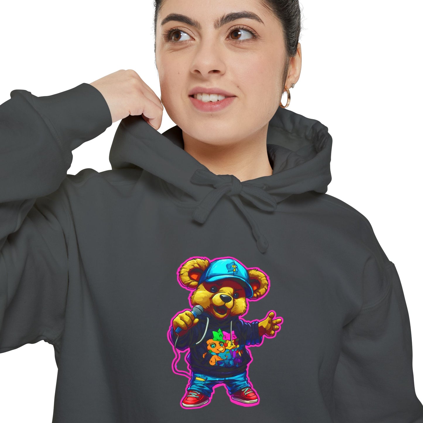 Colorful Bear Graphic Unisex Hoodie - Streetwear Style