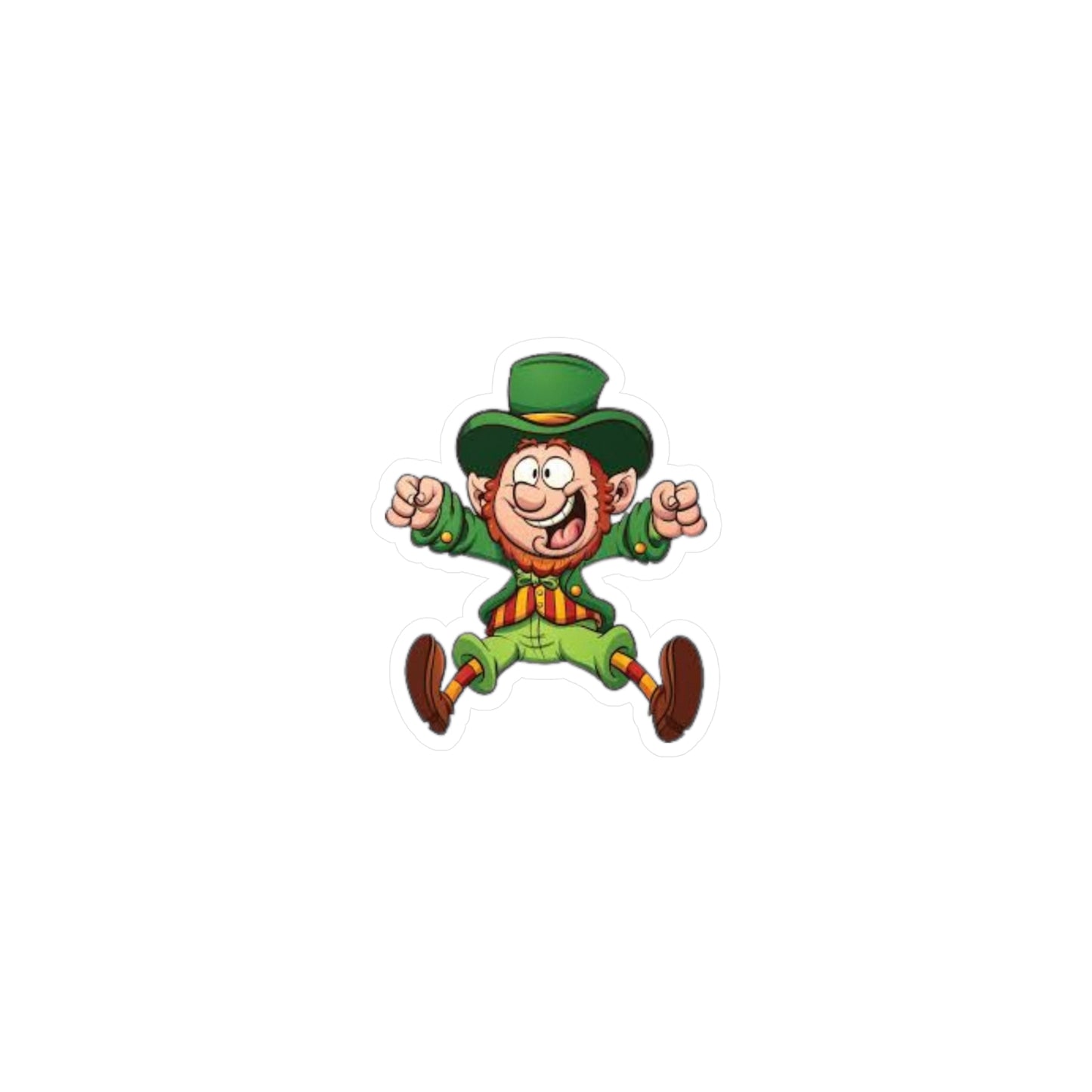 Lucky Leprechaun Kiss-Cut Vinyl Decals - Fun St. Patrick's Day Stickers