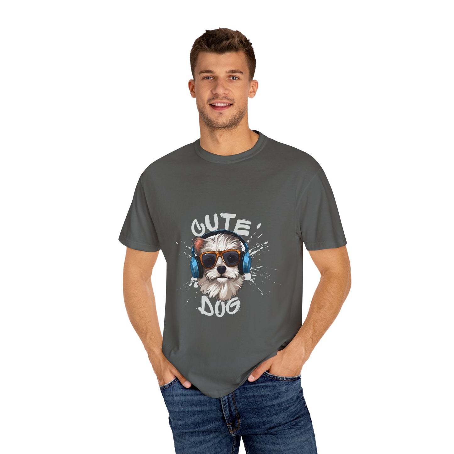 Cute Dog Unisex Garment-Dyed T-Shirt - Perfect for Pet Lovers