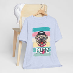 Funny Pug Team Tee - Unisex Short Sleeve Jersey T-Shirt