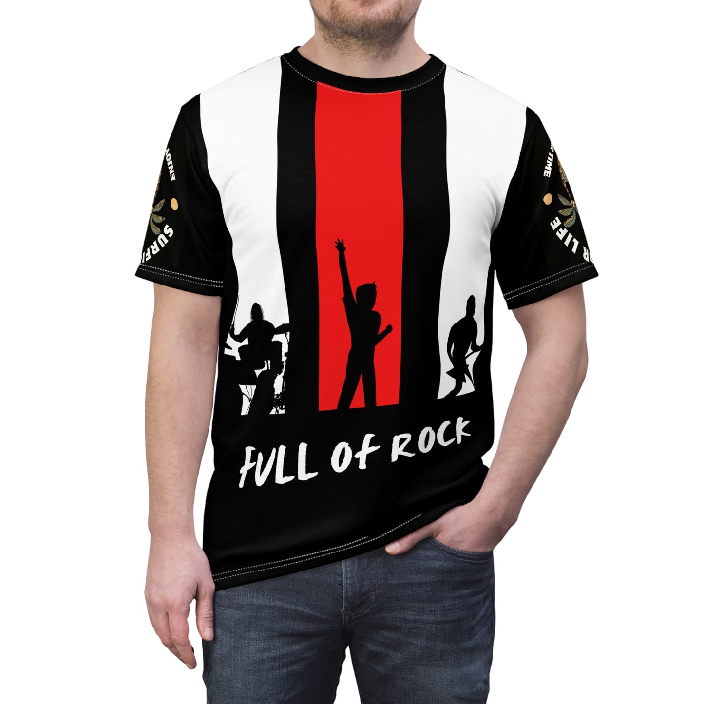 Full of Rock Unisex Cut & Sew Tee - Perfect for Music Lovers and Concert Goers