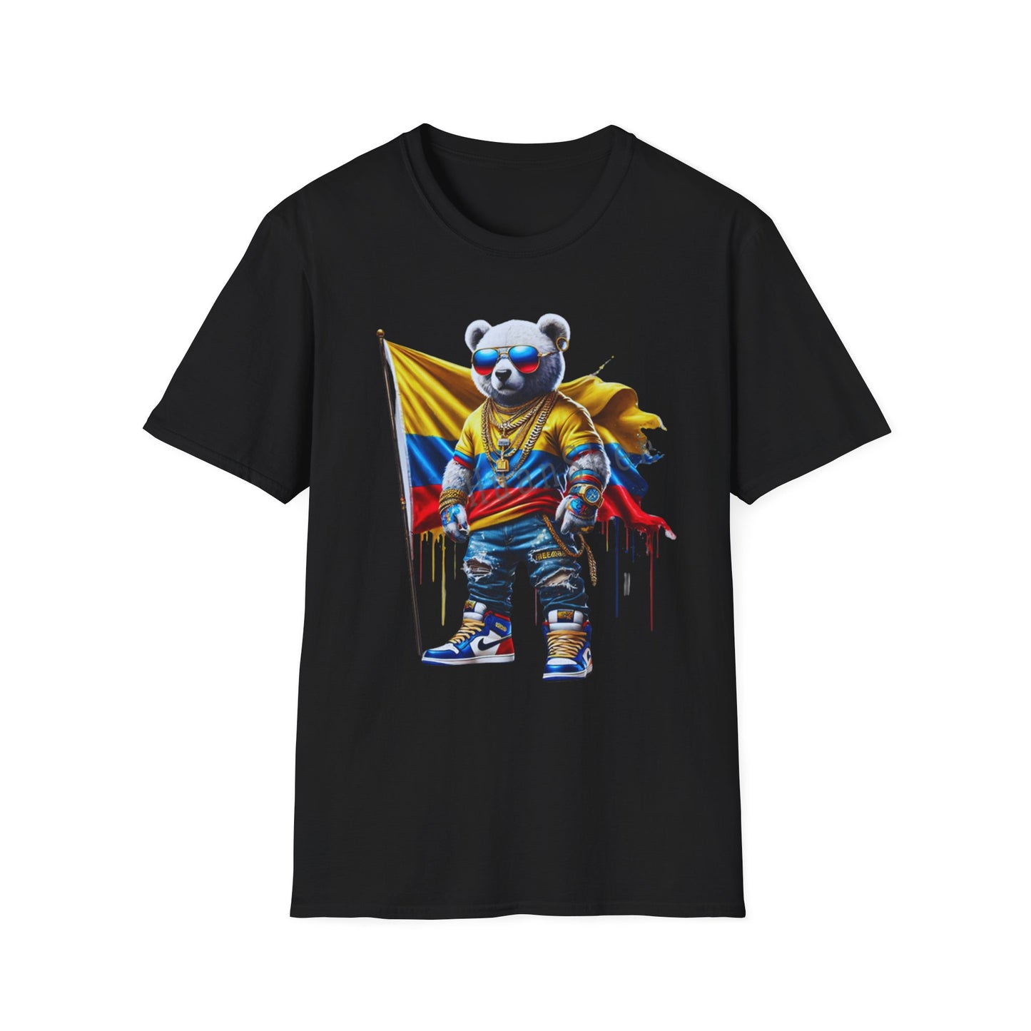 Colombian Panda Graphic T-Shirt - Unisex Softstyle Tee