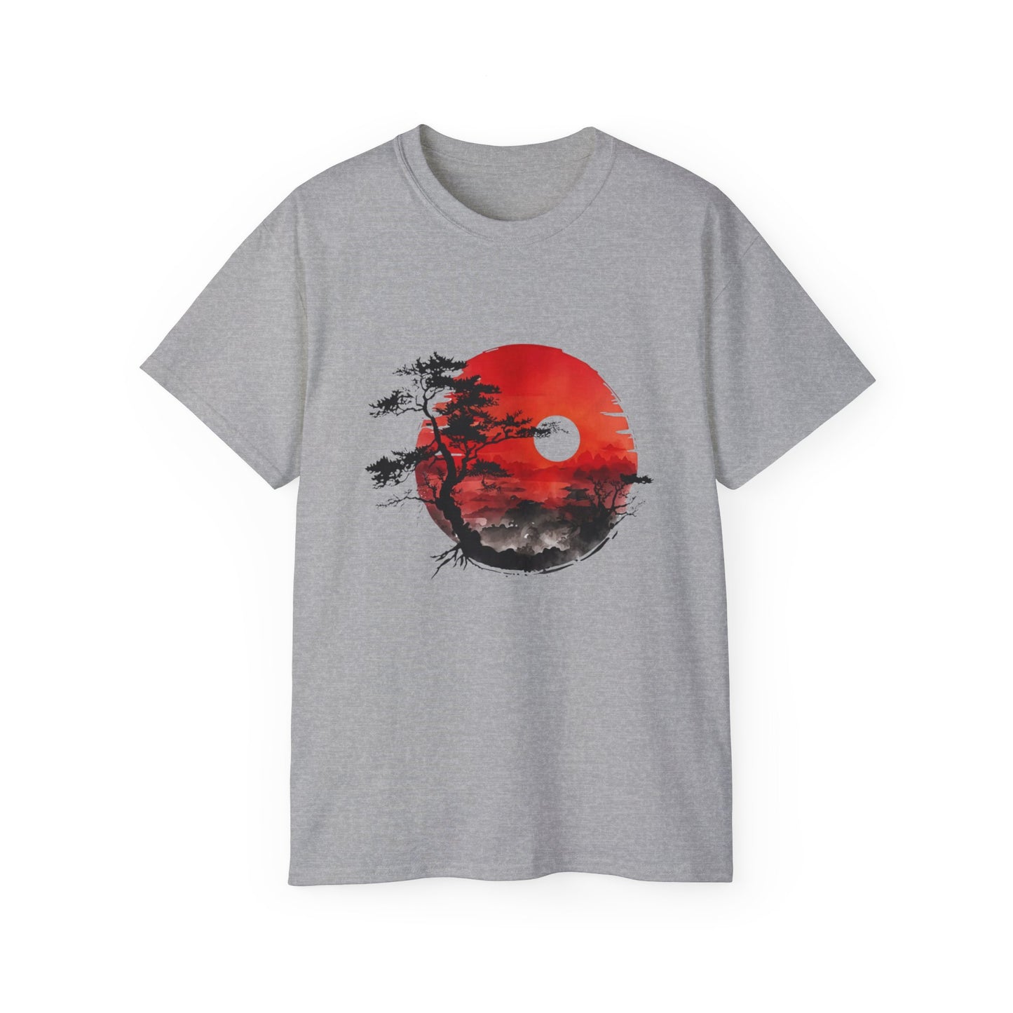 Zen Sunset Unisex Ultra Cotton Tee - Relaxing Nature Inspired Design