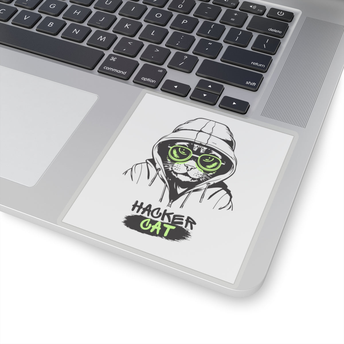 Hacker Cat Kiss-Cut Stickers | Cool Cat Art for Tech Lovers