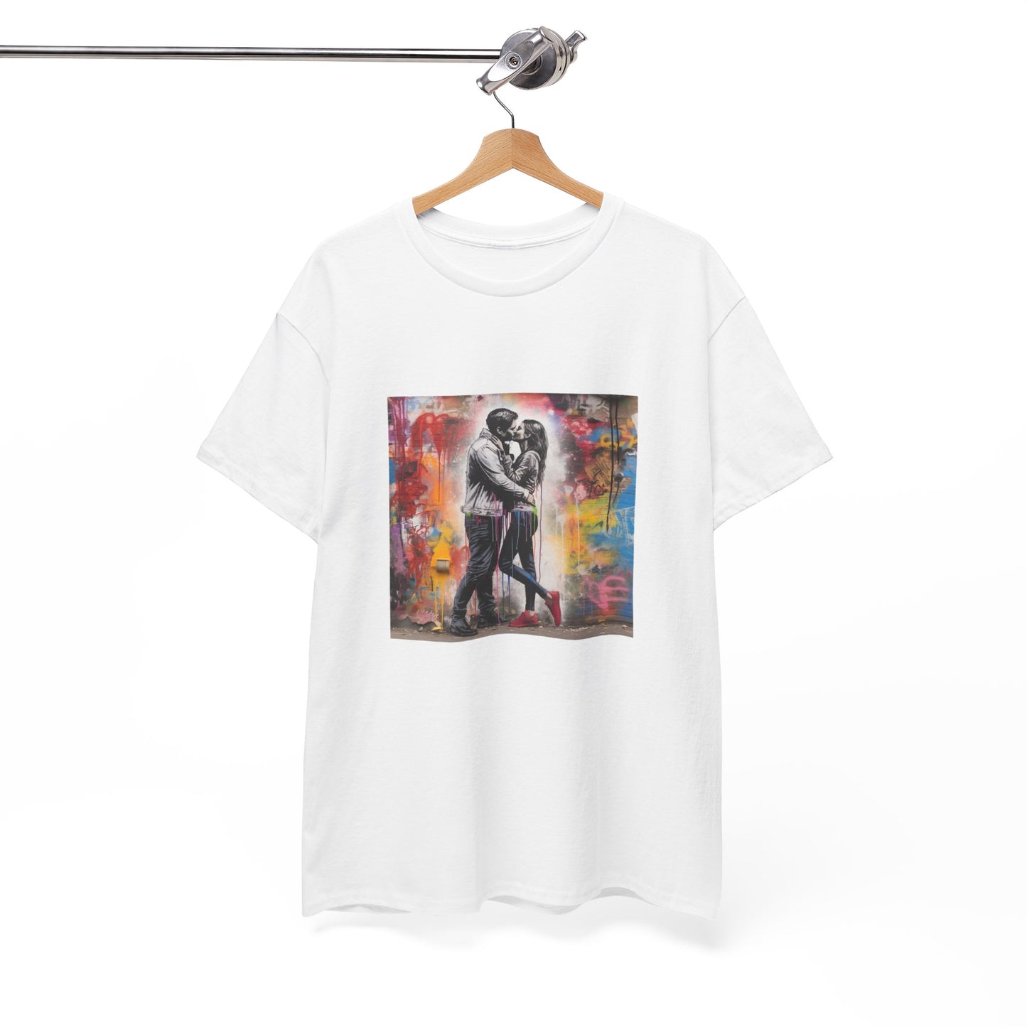 Love in Color Unisex Heavy Cotton Tee - Modern Art Graphic T-Shirt