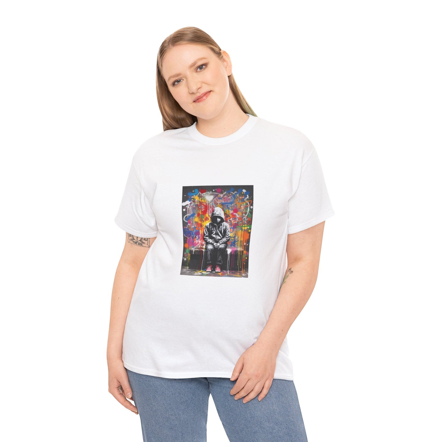 Vibrant Urban Art Unisex Heavy Cotton Tee