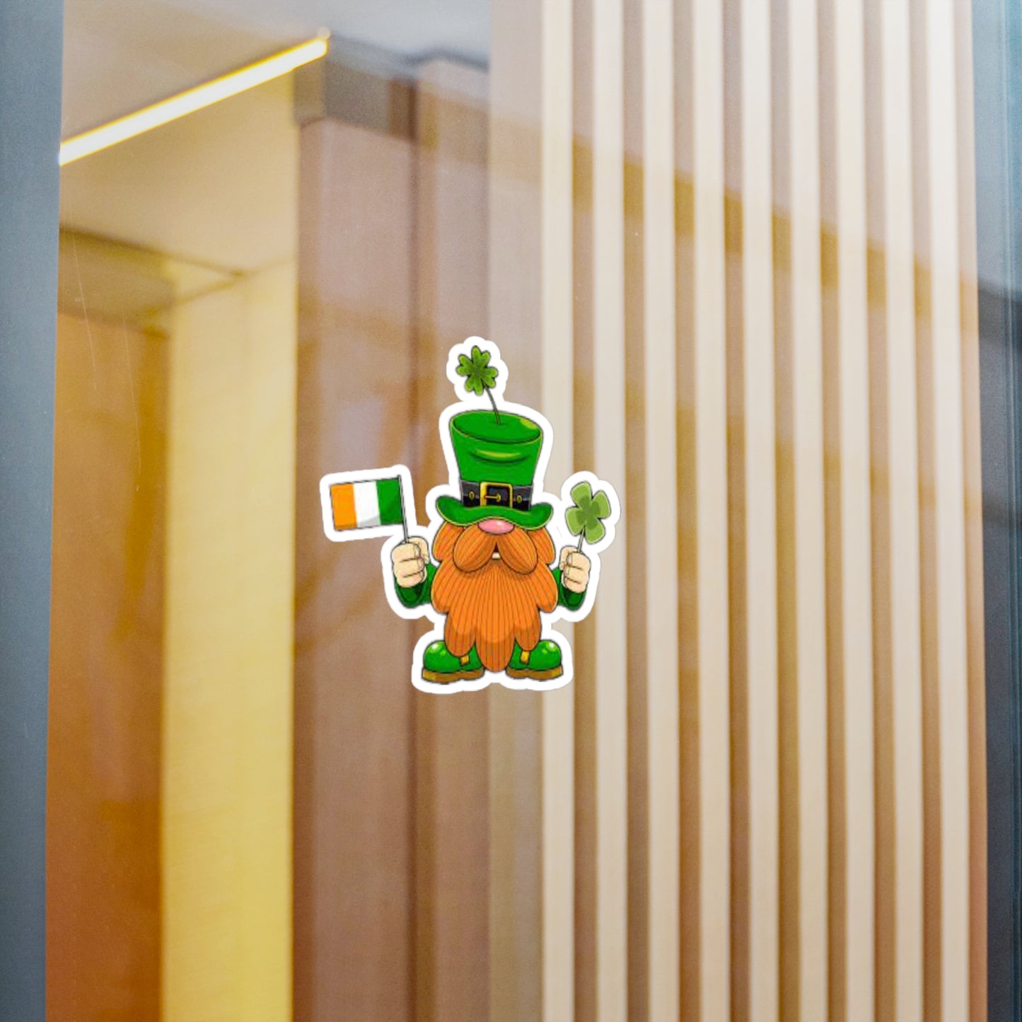 St. Patrick's Day Leprechaun Kiss-Cut Vinyl Decal – Fun Irish Sticker for Celebrations